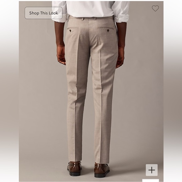 J. Crew Slim Fit Ludlow Suit Pant in Italian Wool Geyser Gray Size 35 x 32 New - Picture 3 of 11